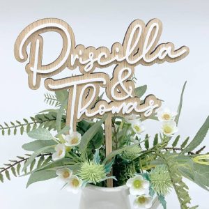 Cake Topper Nupcial Nombres