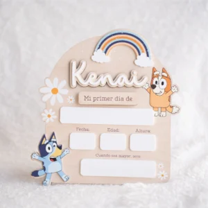 Placa Primer día Bluey