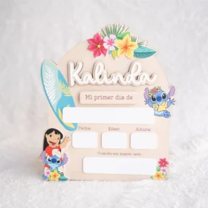 Placa Primer día Lilo & Stitch